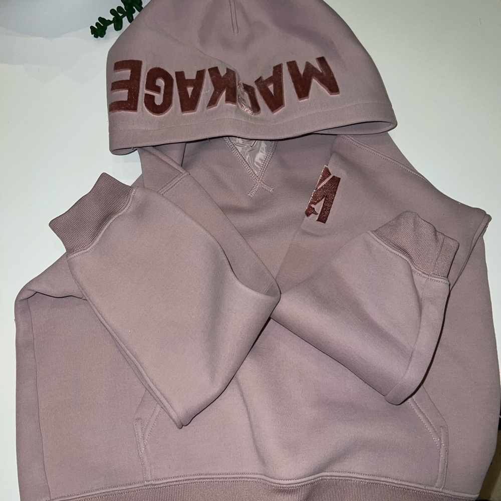 Mackage Mauve Hoodie with Bold Lettering